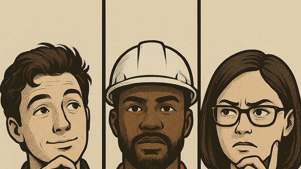 20250915 1649 dreamer, builder, skeptic simple compose 01k568yewqf6sbd18awrwf9jaz