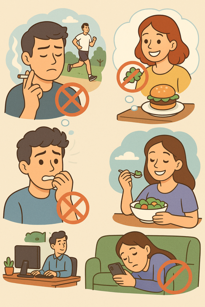 examples of breaking bad habits with visualization