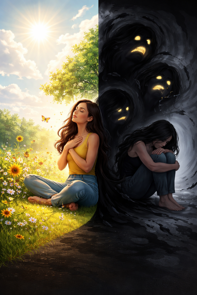 Forcing Positivity in Manifestation: The Hidden Psychological Cost of Ignoring How You Really Feel 20260216 1956 image generation simple compose 01khk4xsfsfts8wa9nw35jkt7g