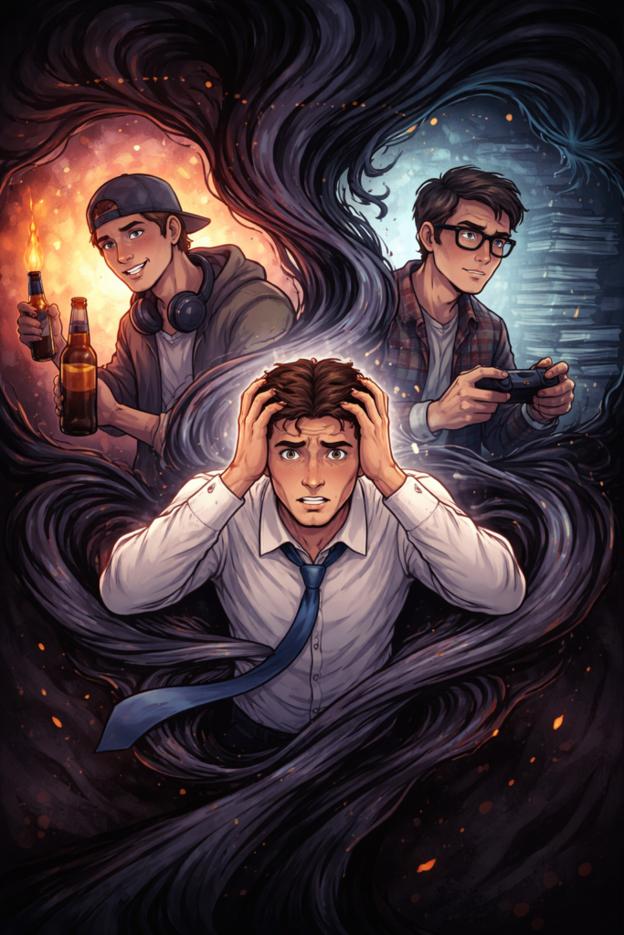 Why People Revert to Old Identities Under Stress: The Hidden Pull That Drags You Back to Who You Used to Be 20260308 1835 Image Generation Simple Compose 01kk6g85jtf0bbnywbjwq9ettw 683x1024