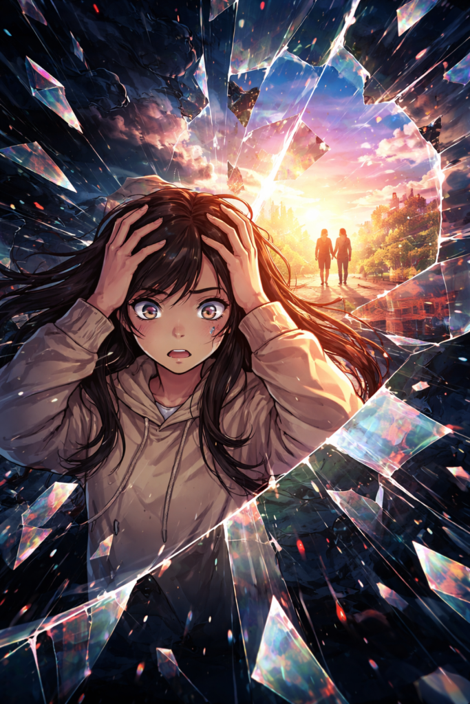 Living in the End Feels Fake: The Brain’s Defense Against a New You 20260320 1657 Image Generation Simple Compose 01km57c980e68v931cp3qj8w25 683x1024